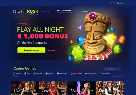 Nightrush casino codigo promocional